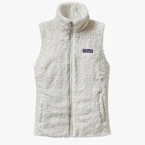 Patagonia Womens Los Gatos Fleece Vest Birch White Full Zip Jacket Top Medium M